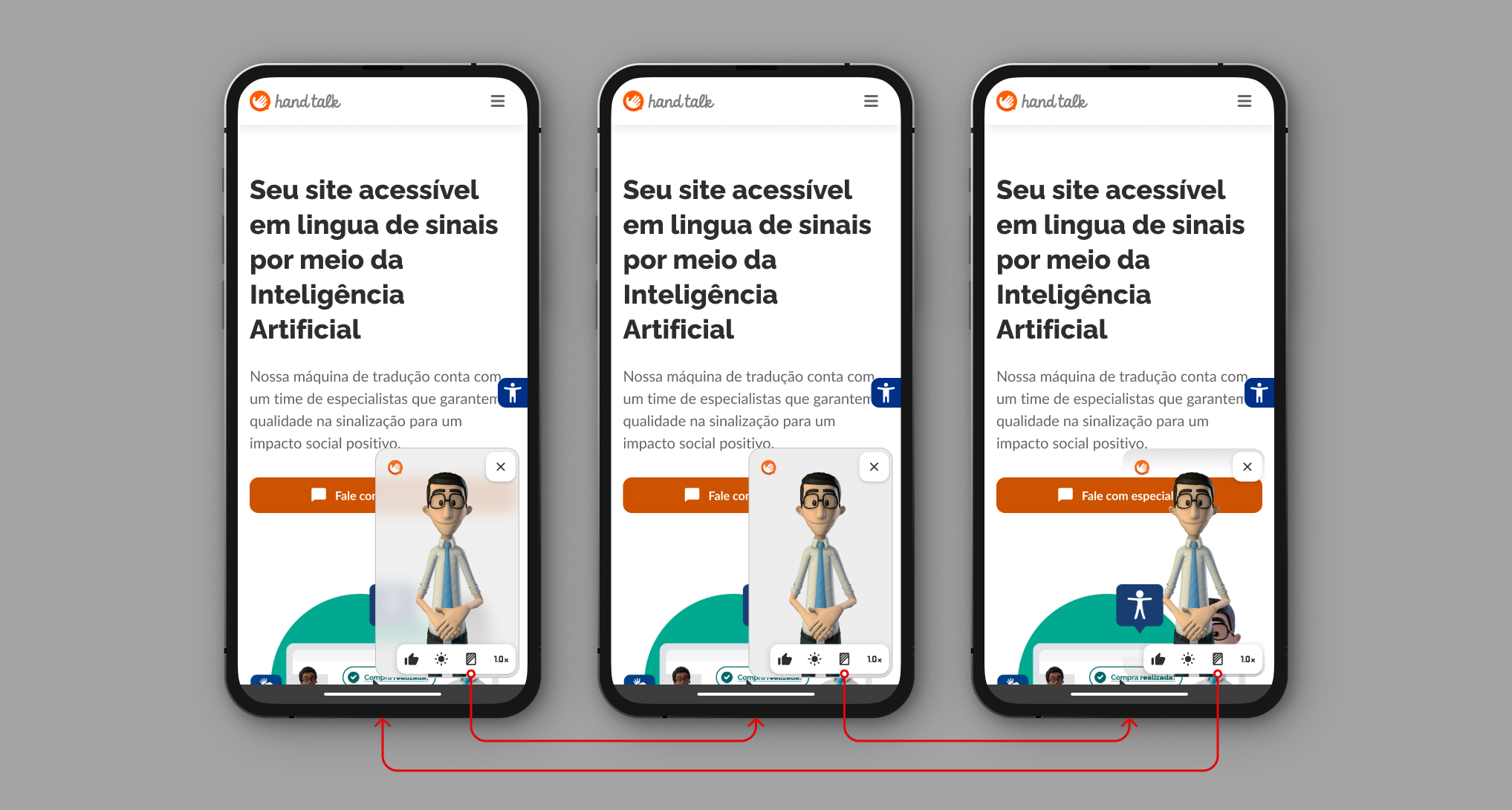 Configurações abertas sinalizando o botão que altera o fundo do plugin.