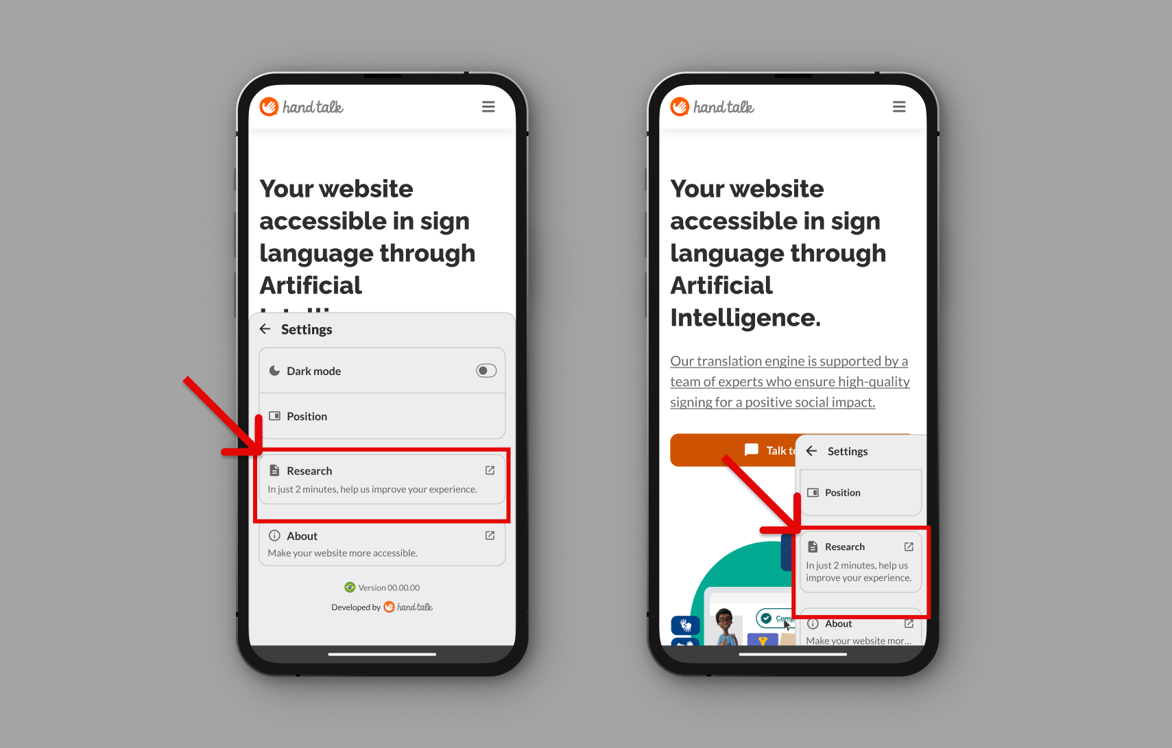 Open settings by highlighting the button that leads to Searches.