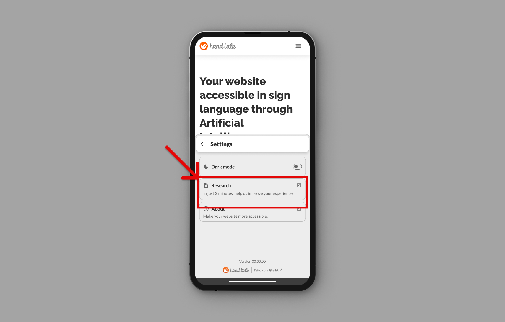 Open settings by highlighting the button that leads to Searches.