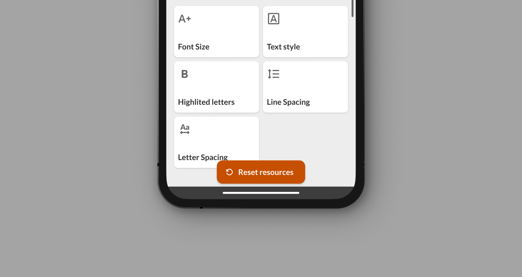Featured image with restore features button.